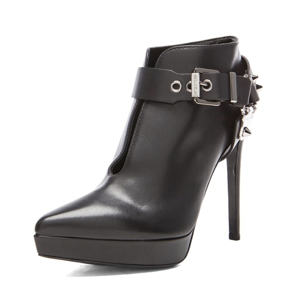 SERGIO ROSSI Western Leather Booties heel Boots Ankle Boot send your offer - Picture 3 of 7